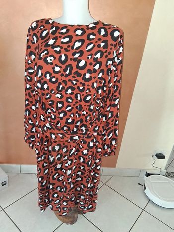 Robe manche longue motif léopard BPC