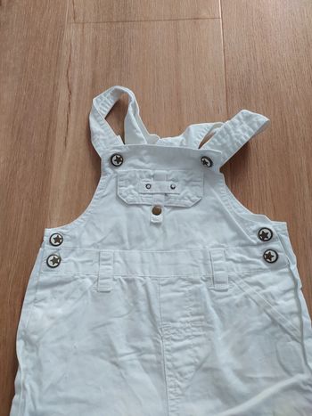 Salopette texbasic blanc 18 mois
