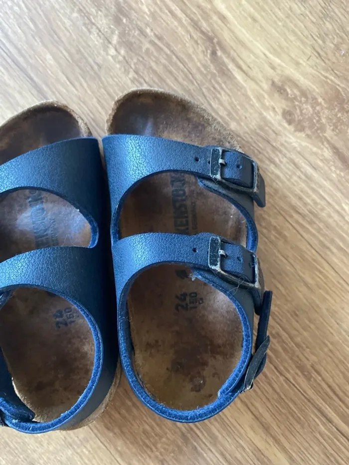 Sandales bleues, Birkenstock, 24 - photo numéro 7