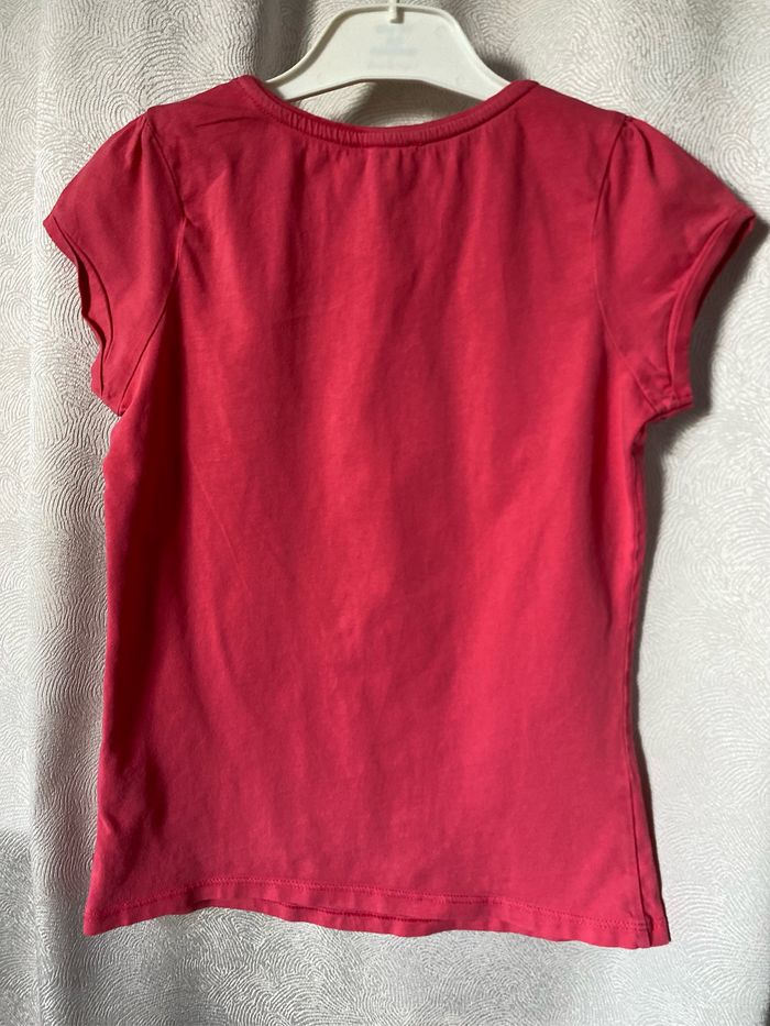 T-shirt rose bonbon Coeur en sequins 10 ans Okaidi - photo numéro 5