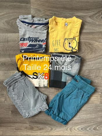Lot printemps été taille 2 ans (6 articles) Kiabi