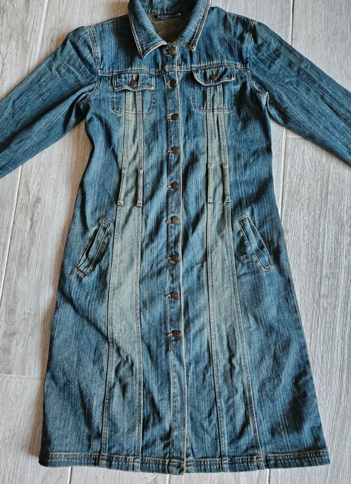 Robe manches longues en jean taille L - photo numéro 2