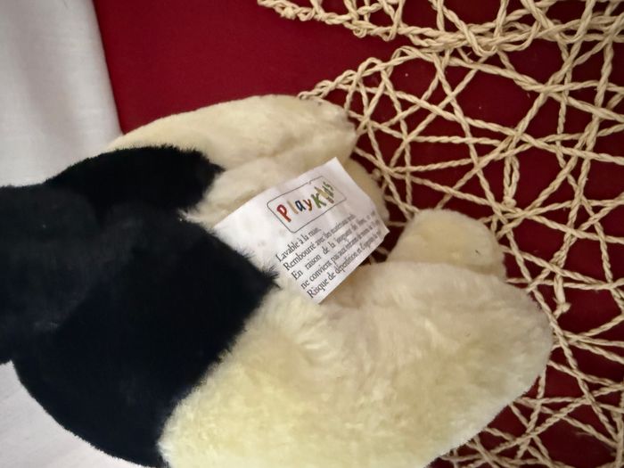 Doudou chien blanc noir marron PLAYKIDS - photo numéro 3