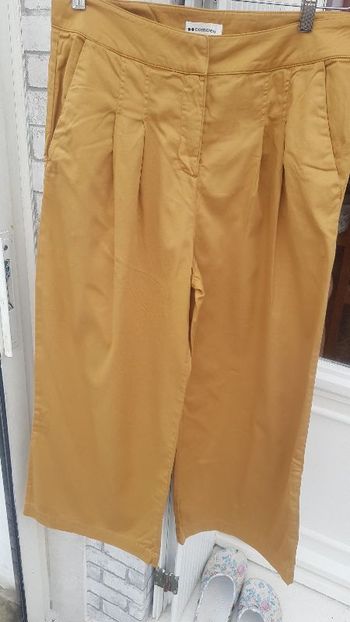 pantalon jaune style pantalon bag large
