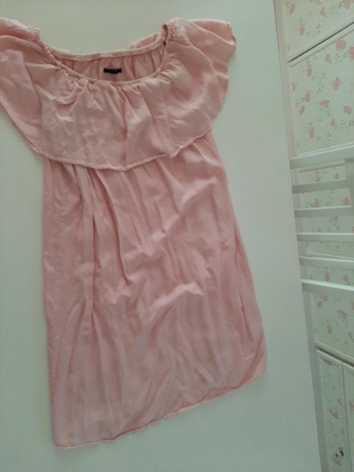 Robe rose coton taille 44  genoux