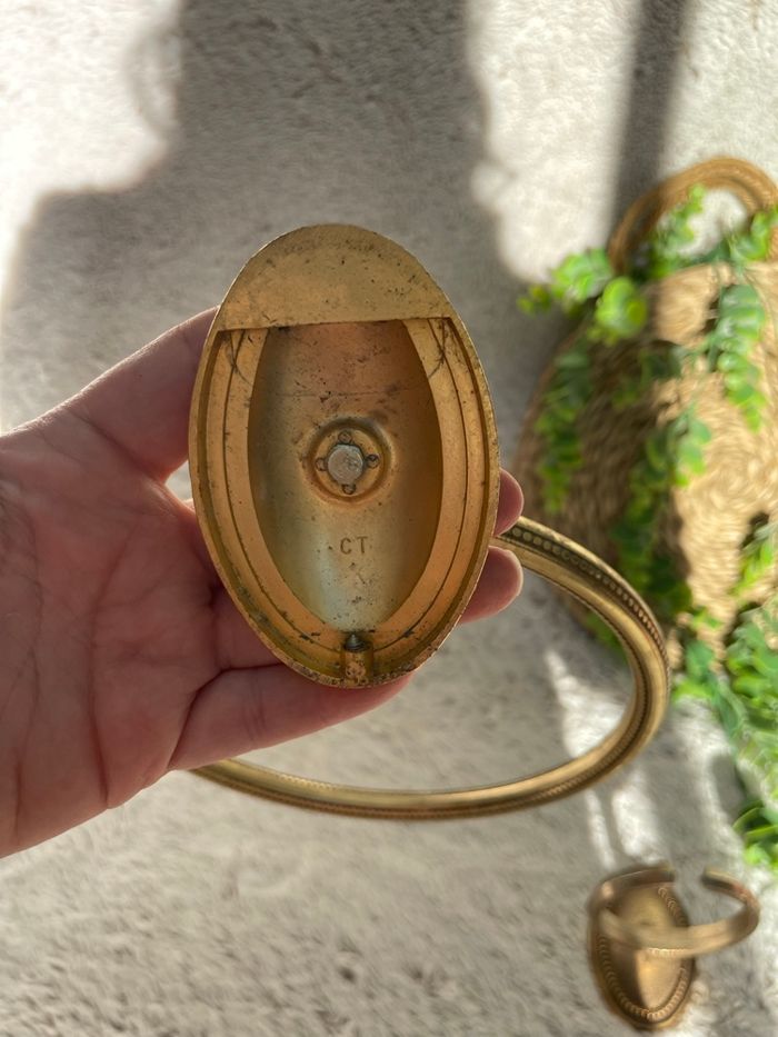 Ensemble anneau porte serviette et porte gobelet - Vintage - photo numéro 6