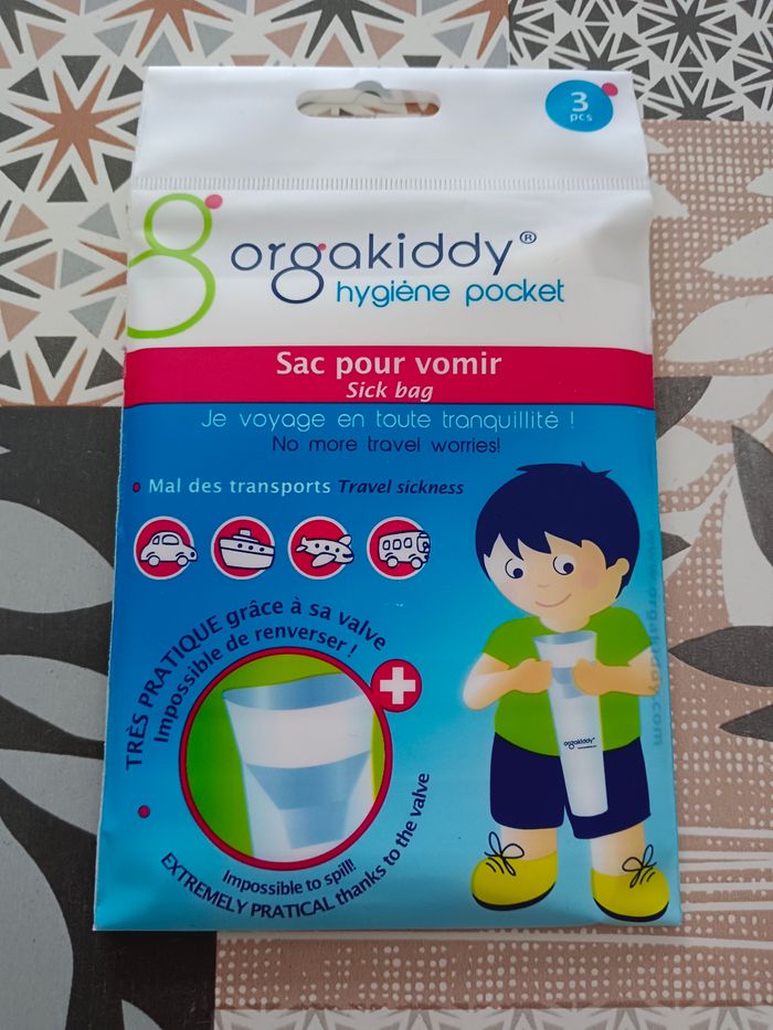 lot de 3 sacs pour vomir  idéale pour  le mal des transports