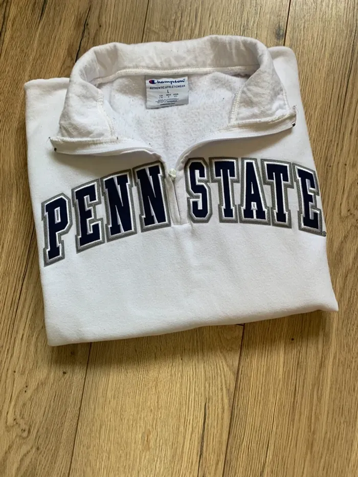 Sweat Champion Penn State Zippé Blanc - photo numéro 2