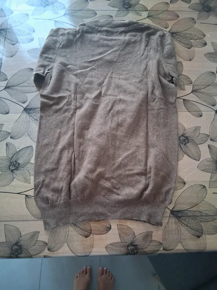Pull taille S chiné marron - photo numéro 2