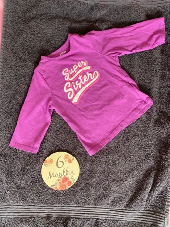 Tee shirt « super sister » Kiabi 6 mois
