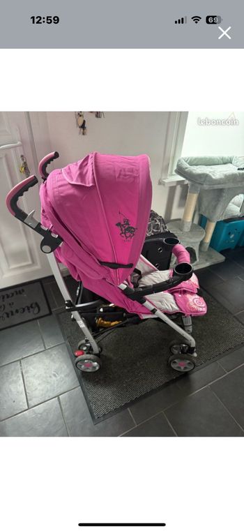 Poussette rose