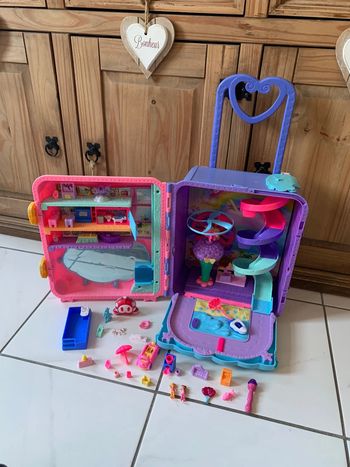 Valise à roulette licorne polly pocket