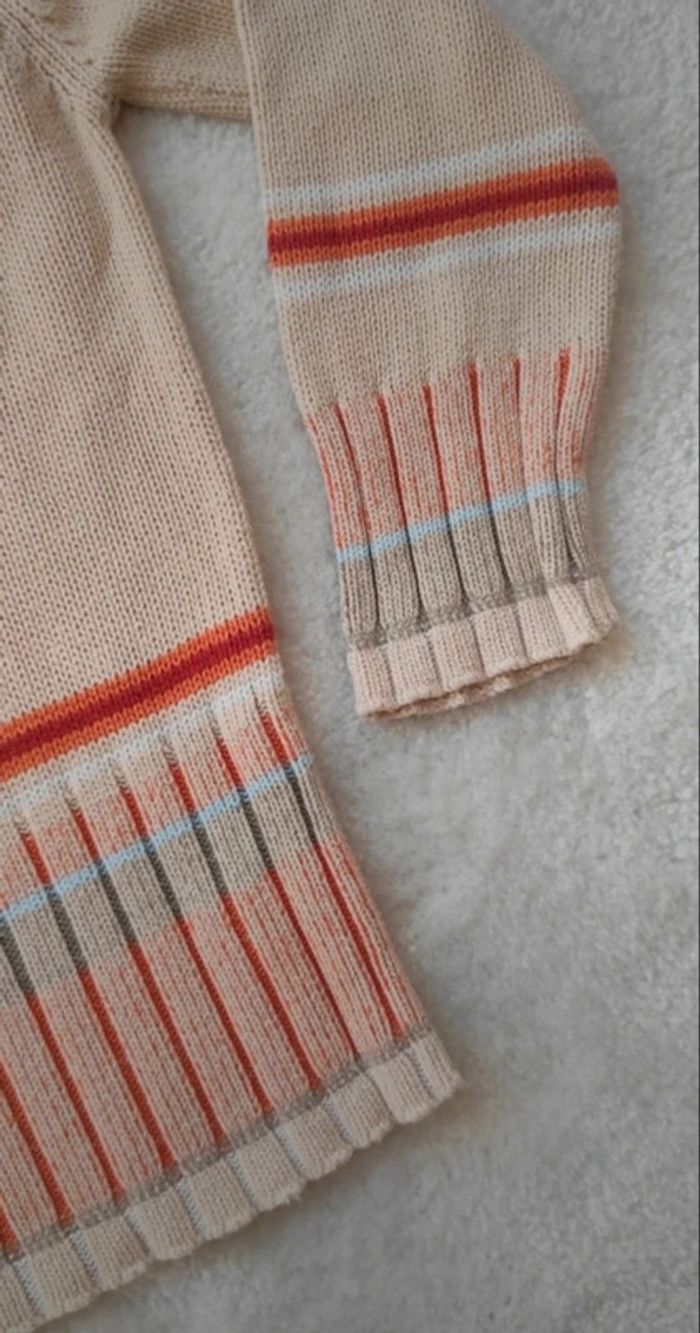 Magnifique pull Catimini beige orange 10 ans - photo numéro 5