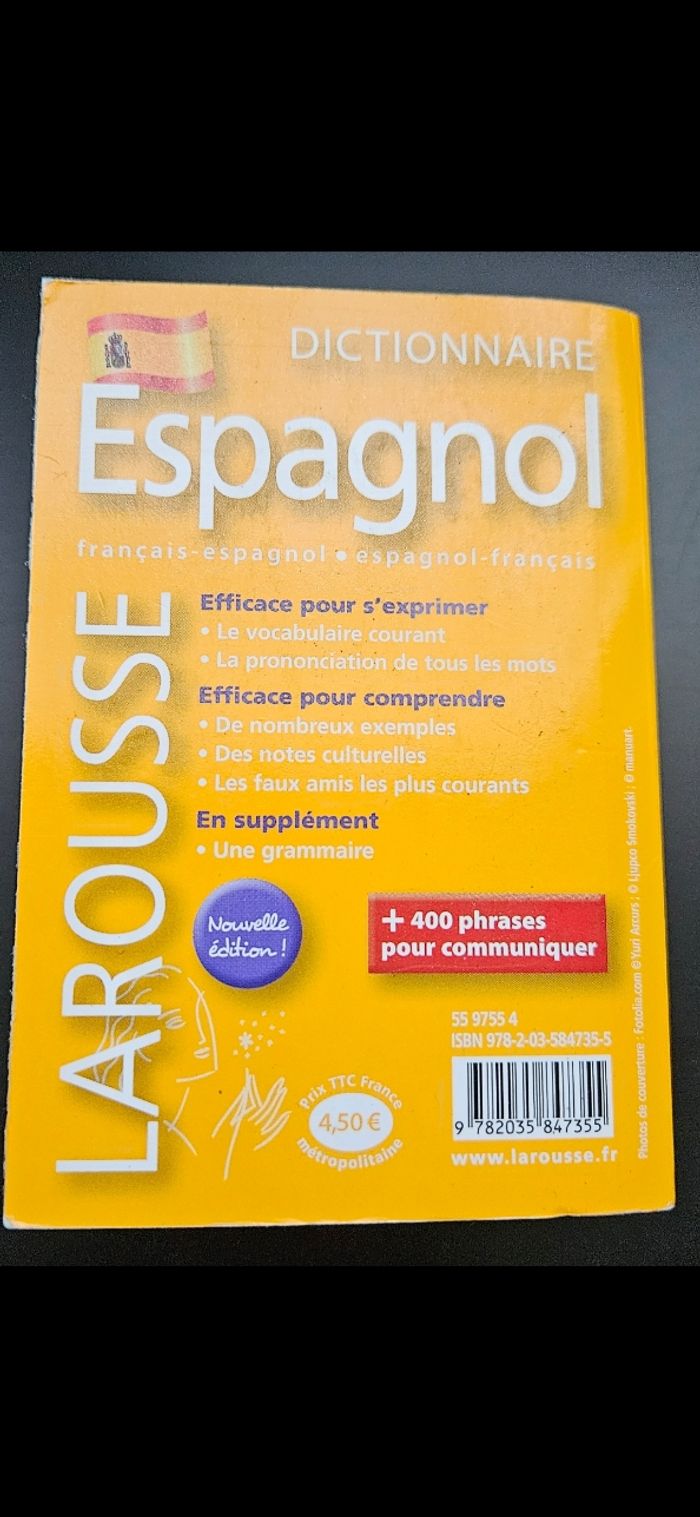 Mini dictionnaire d'espagnol avec guide de conversations - photo numéro 2