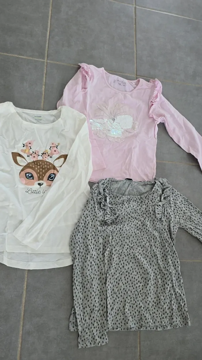 Lot de 3 tee shirt manches longues - photo numéro 2