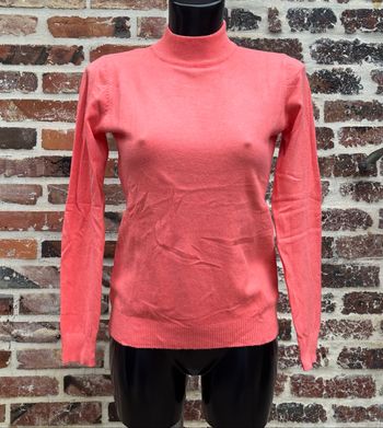 🧡 Pull fin corail à col montant – T36-38 – Damod 🧡