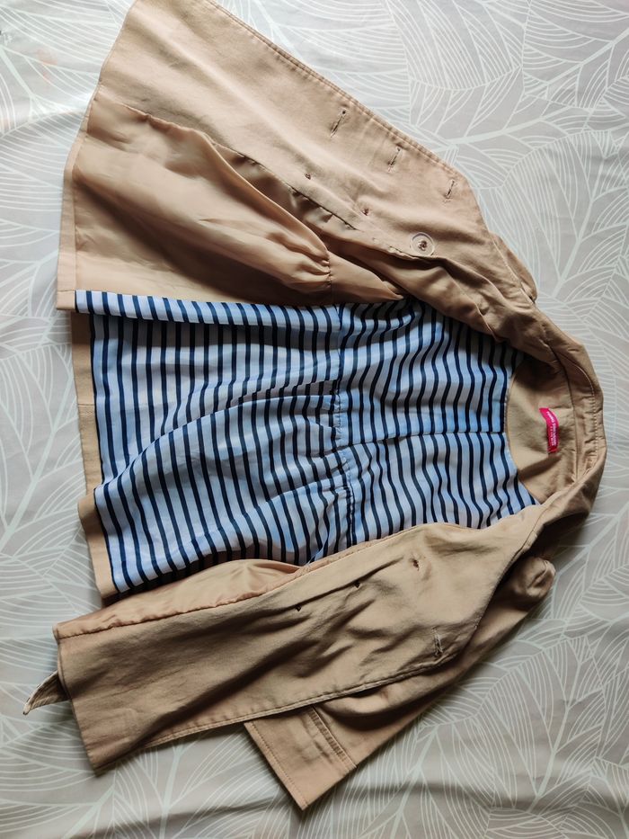 Veste trench-coat beige 3 ans - photo numéro 3