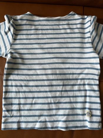 Maillot tee shirt marinière mixte