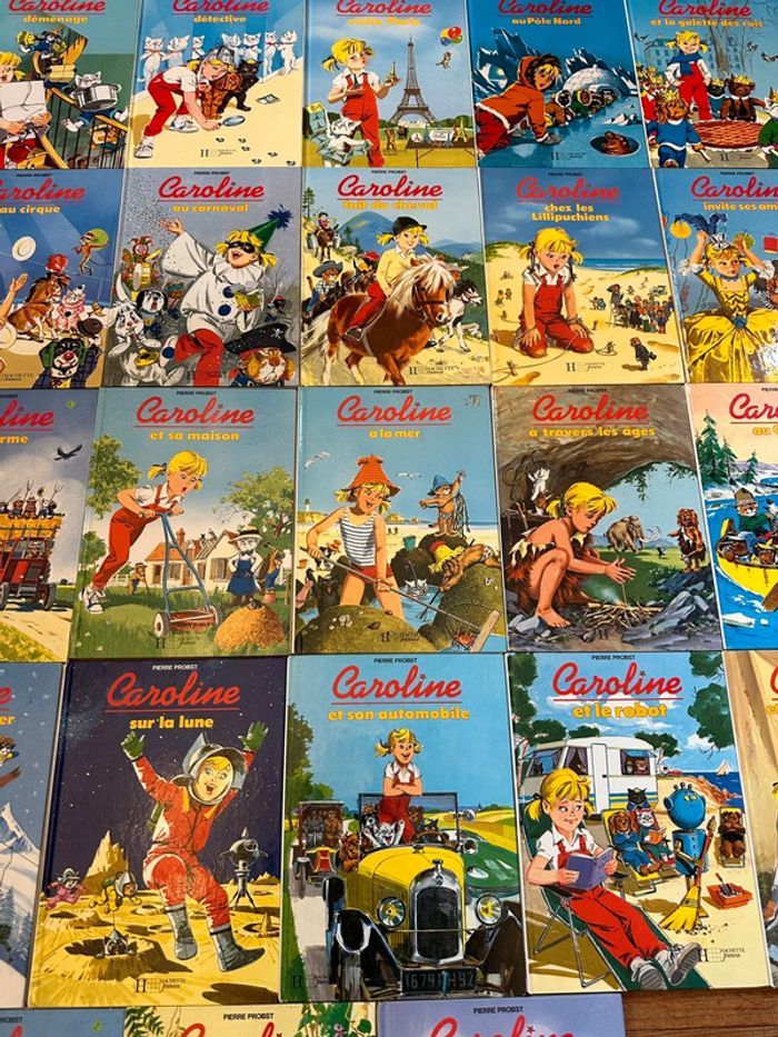 Lot très complet de 23 ouvrages Caroline Hachette Jeunesse bd album vintage - photo numéro 2