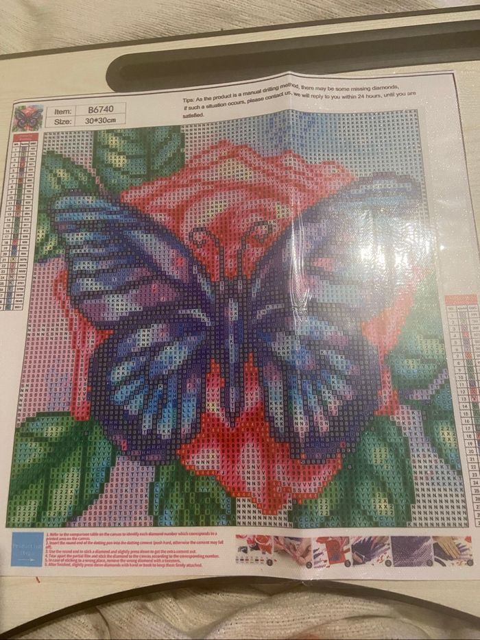 Diamond painting fleur sous cloche - photo numéro 3