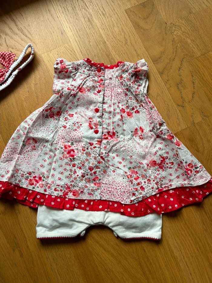 Robe combi short fleurs 2 en 1 bébé fille - photo numéro 6