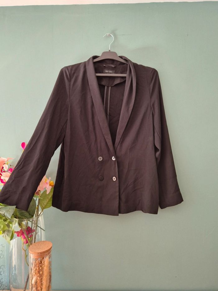 Blazer fluide noir, taille 38, marque New look - photo numéro 3