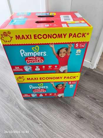 2 cartons Pampers Taille 5 