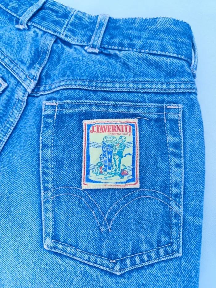 Jeans vintage J.taverniti bleu clair - photo numéro 3
