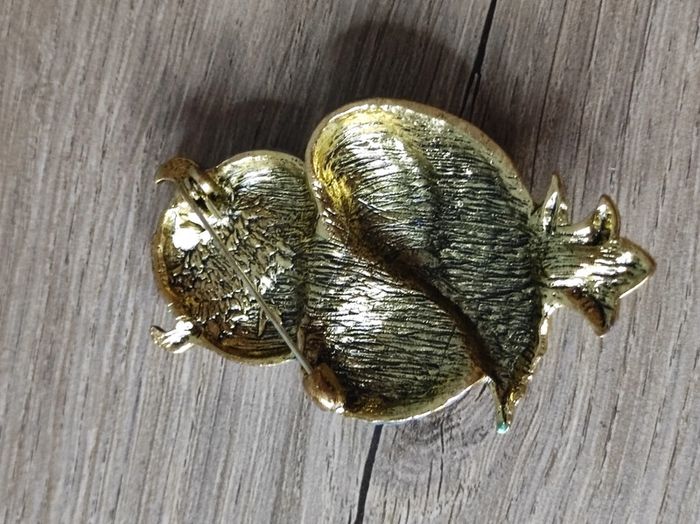 Broche hibou émaillé rétro - photo numéro 3