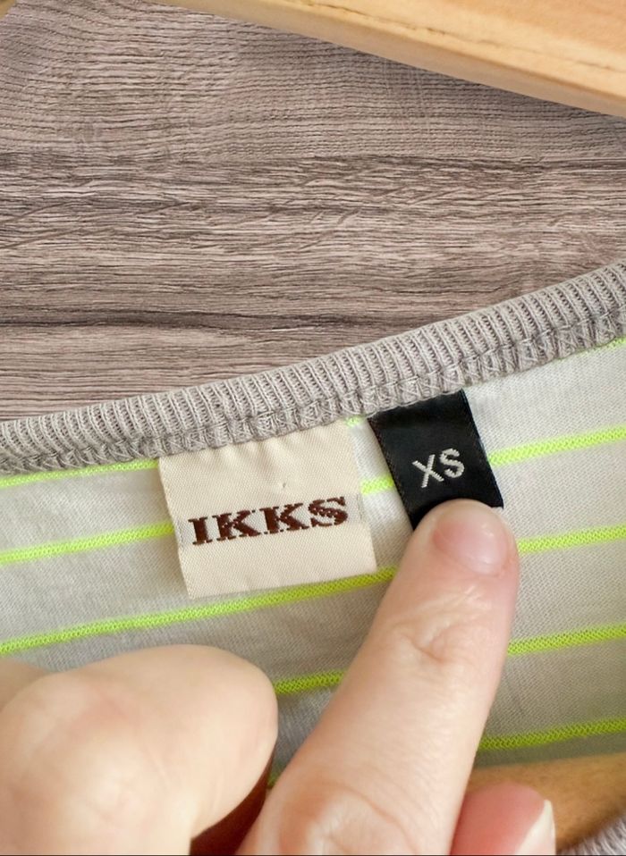 Débardeur vintage gris vert dessin ikks taille 34 XS - photo numéro 4