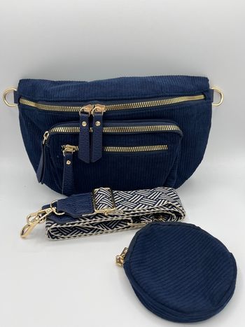 Sac banane bandoulière velours