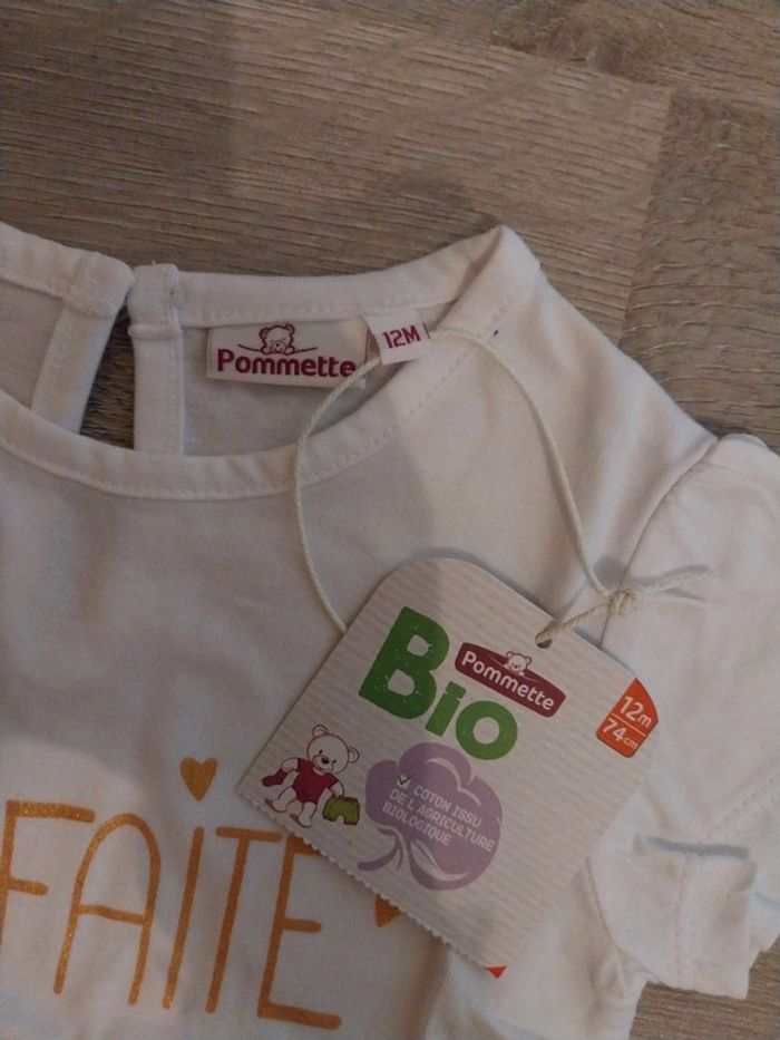 Tee-shirt parfaite comme maman neuf marque pommette 12 mois - photo numéro 2