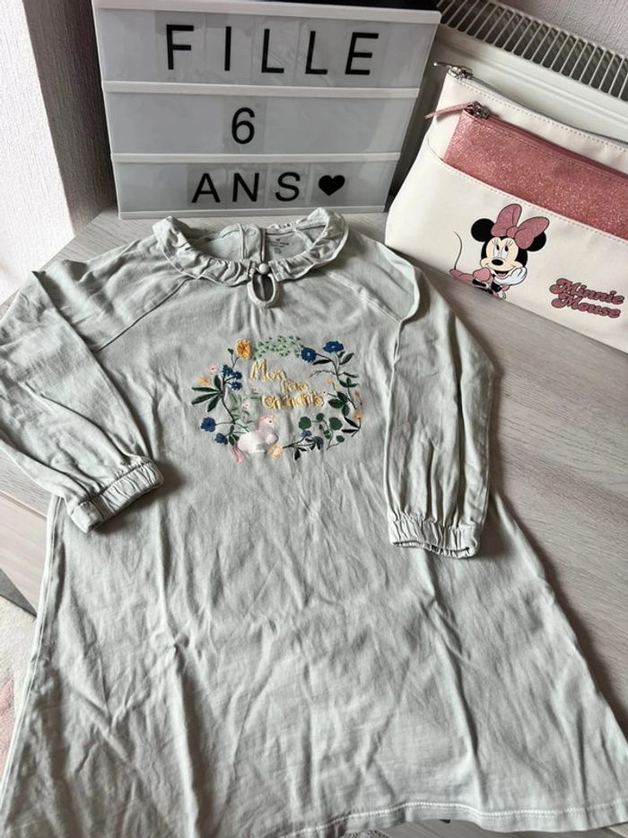 Robe de nuit sergent major 6 ans vert d’eau