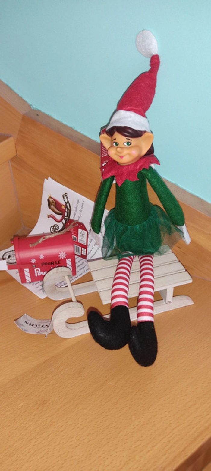 Kit lutin, courrier, luge et boîte aux lettres neuf