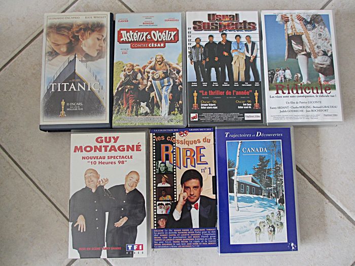 Cassettes vidéo VHS (musique, humour, films)