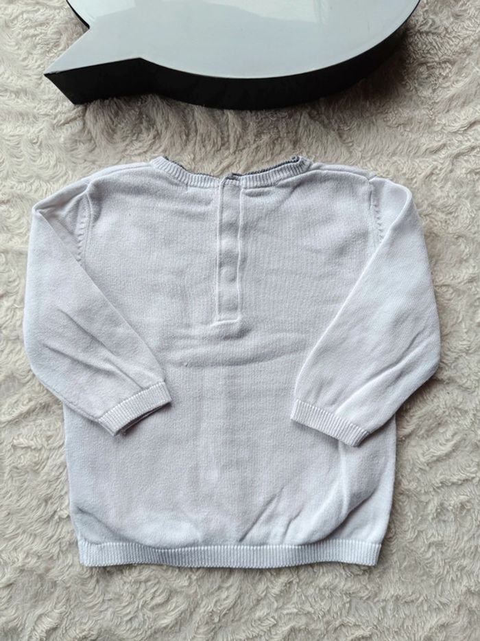 Pull col V Garçon 12 mois Kiabi 100% coton - photo numéro 7
