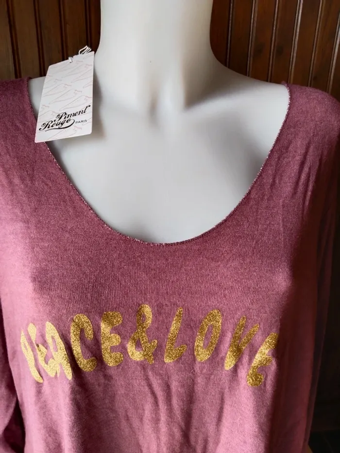 Superbe pull grande taille 52/54 femme marque Piment rouge - photo numéro 4