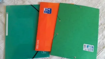 Lot fournitures scolaires OXFORD neuf cahier et chemise (pochette)