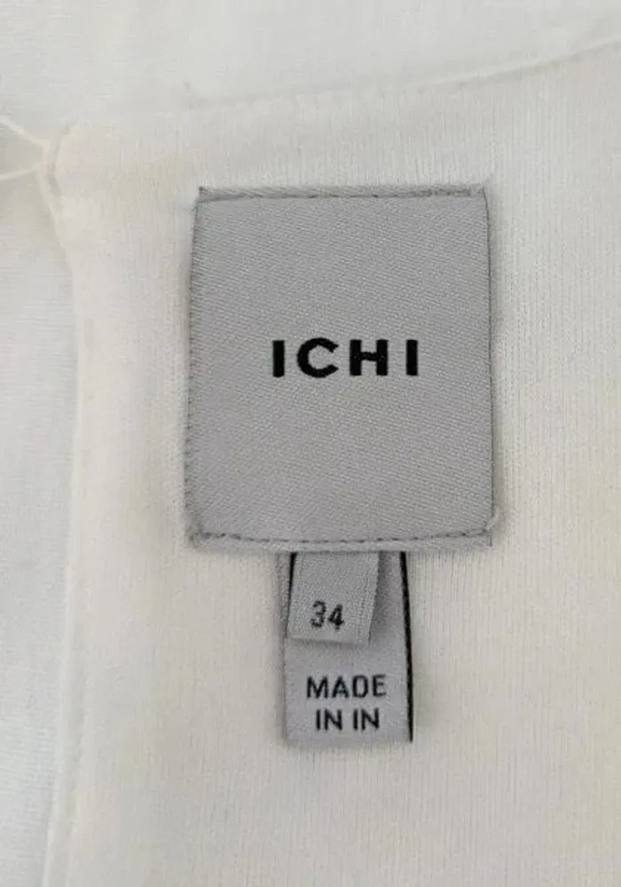 Robe d'été blanche avec dentelle - ICHI - taille 34 - photo numéro 4