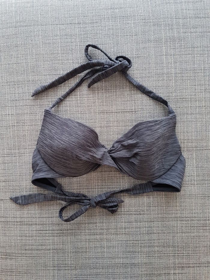 Haut maillot gris chiné balconnet 75B