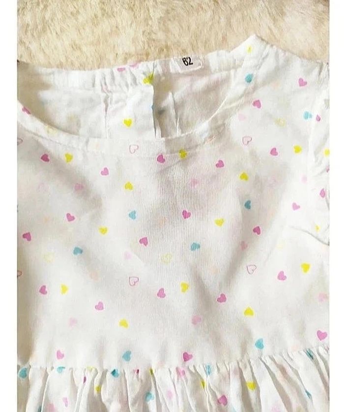 Robe été vintage bébé fille en coton avec petits pois taille 62 cm = 3 mois - photo numéro 3