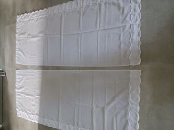 paire de rideau voile blanc 65 x 160