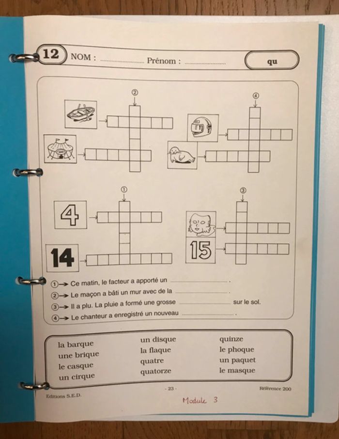 La Lecture et L'orthographe par les Mots Croisés au Cycle 2 - SED - photo numéro 2