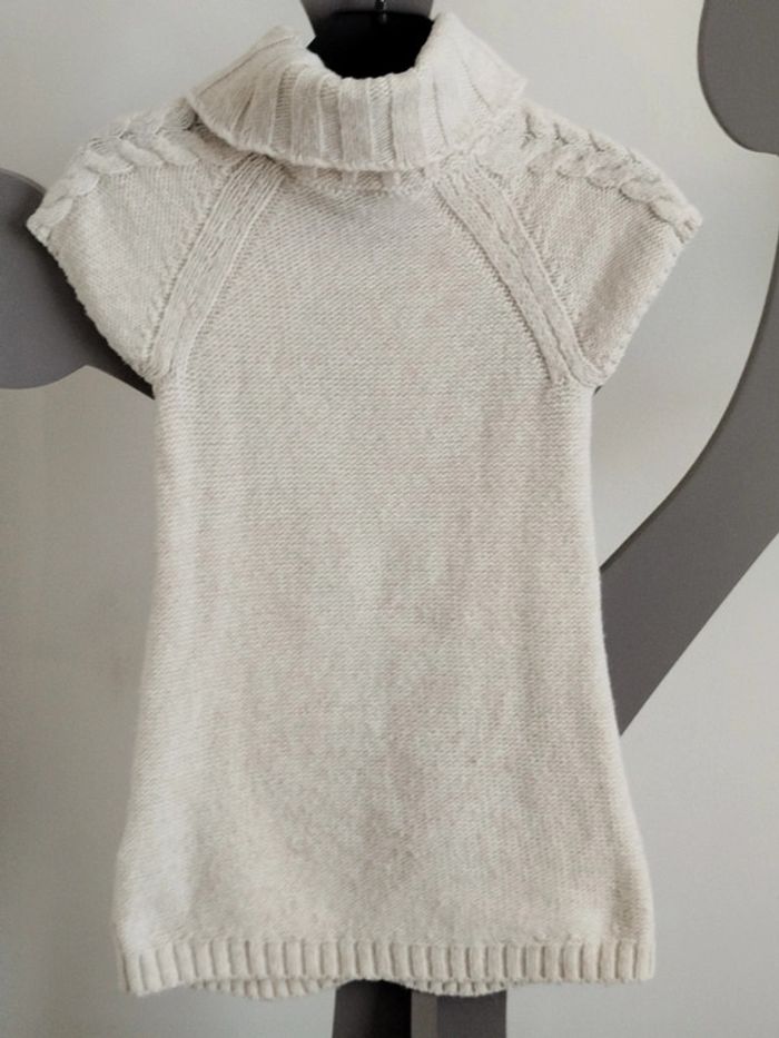 Robe pull col roulé manches courtes crème Orchestra taille 3 ans - photo numéro 2