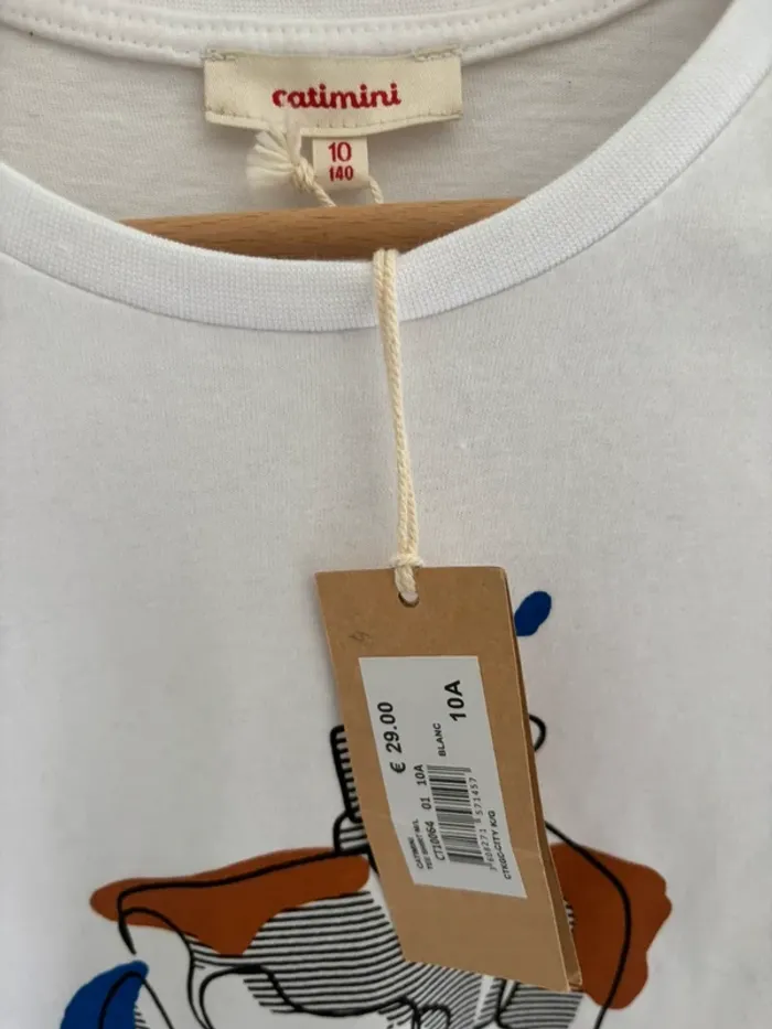 TEE shirt Catimini 10 ans neuf étiqueté - photo numéro 2