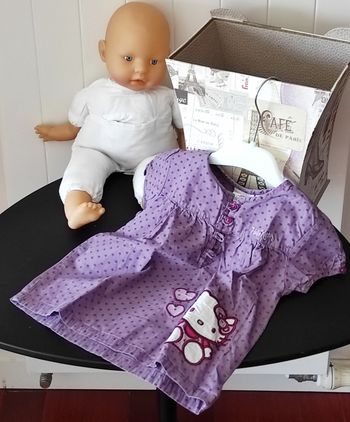 🌸 Petite robe Hello Kitty en coton bébé fille 3 mois 🌸