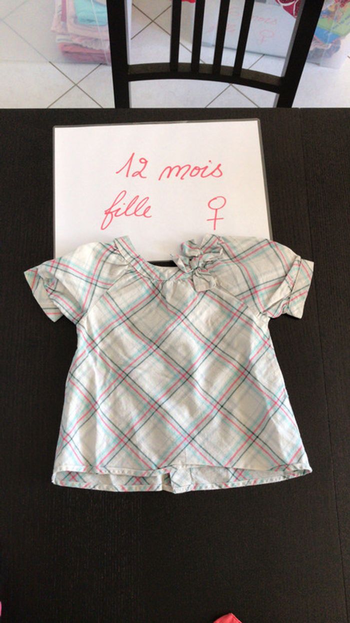 Lot de 2 blouses à carreaux - photo numéro 2