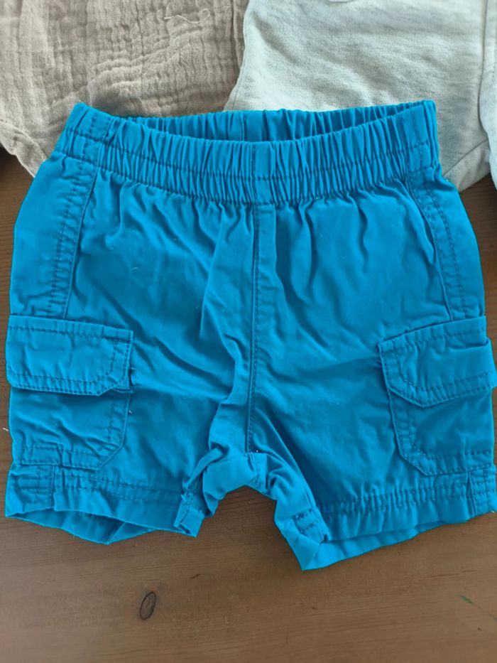 Lots de 3 shorts bébé garçon 3 mois - photo numéro 6