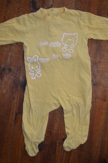 Pyjama fin 1 pièce 9 mois amis pour la vie