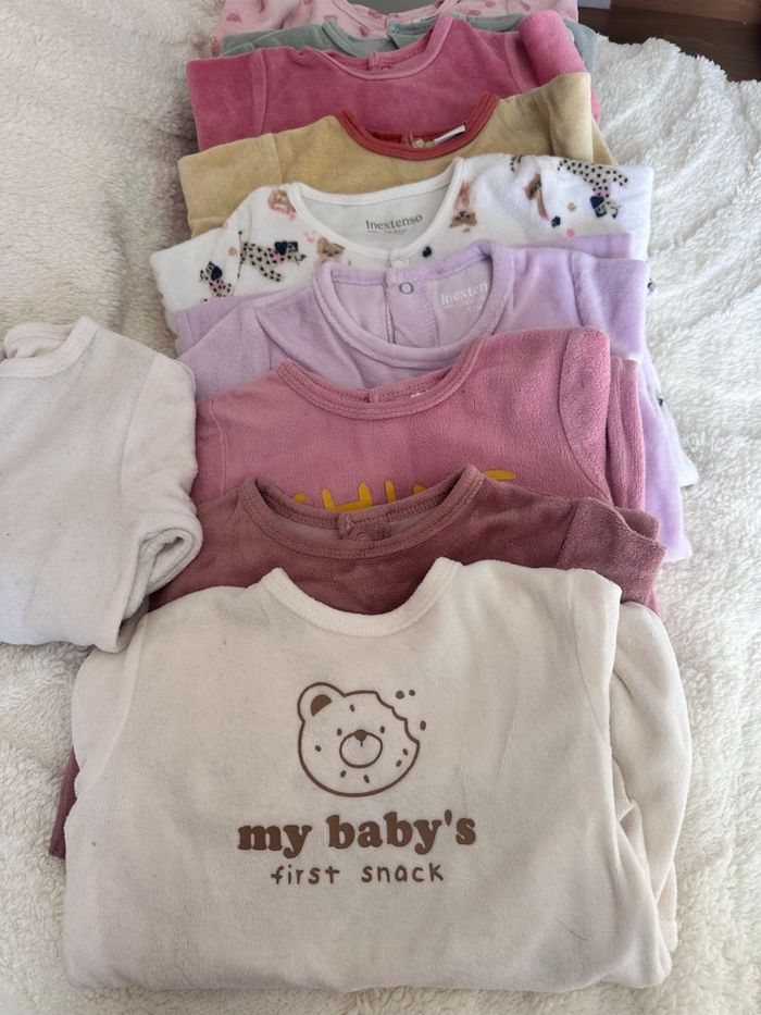 Lot de 10 pyjamas fille 12 mois